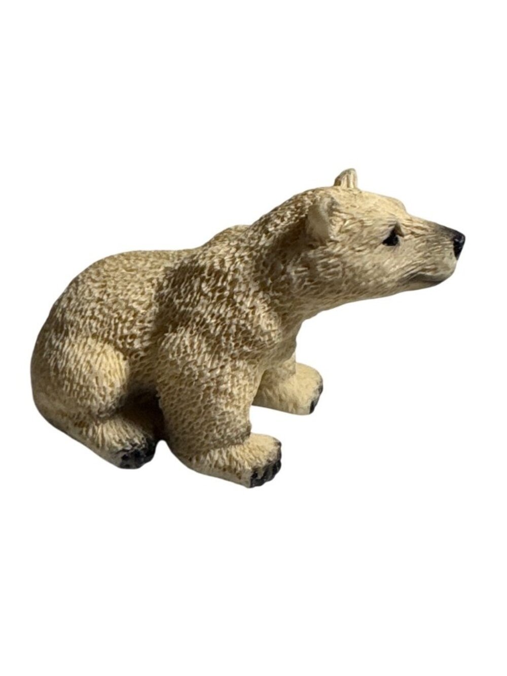 Miniature Polar Bear Figurine 2" Collectible Detailed Textured Resin Wildlife De